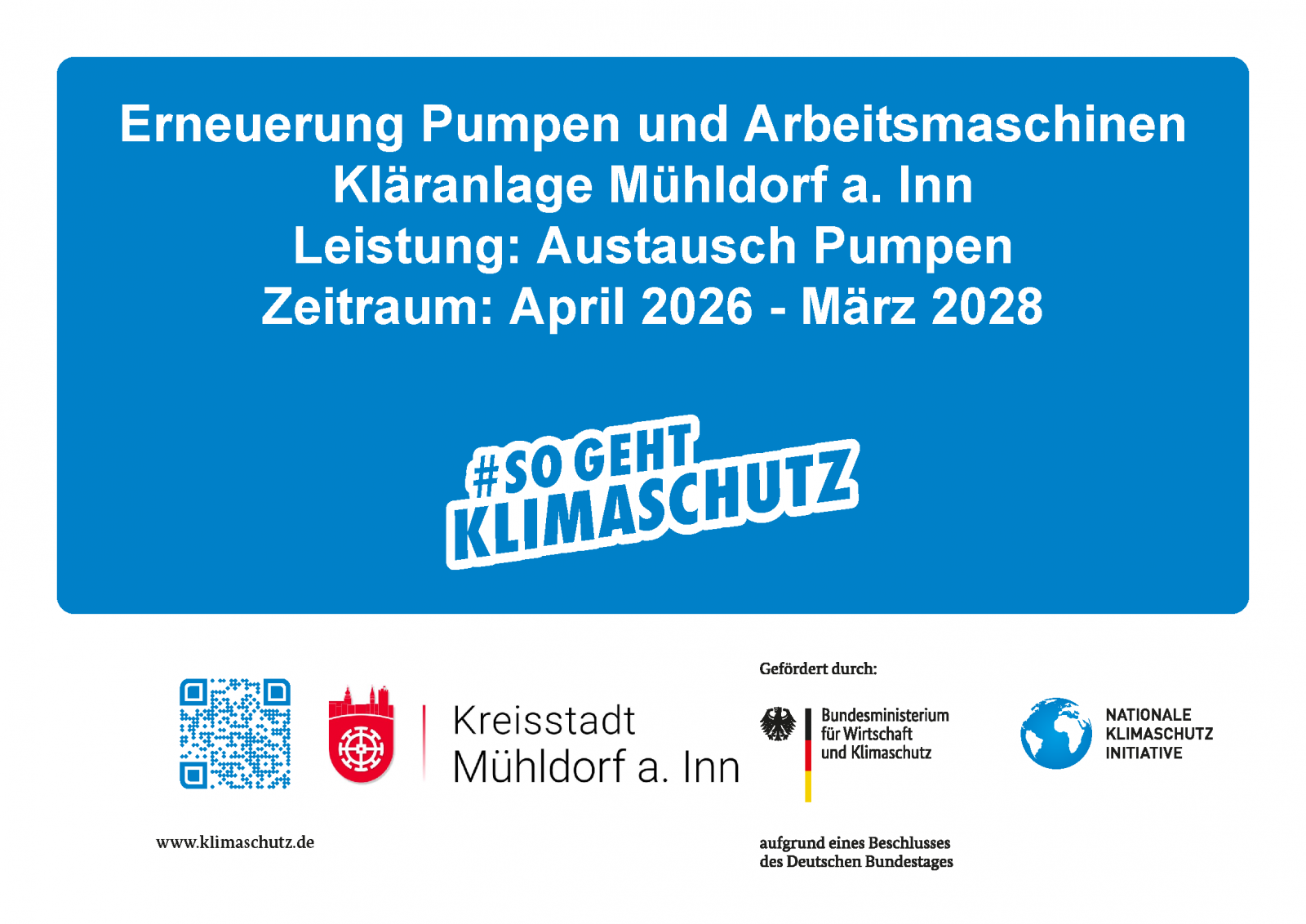 Infotafel Pumpenaustausch Kläranlagen Infotafel Pumpenaustausch Kläranlagen