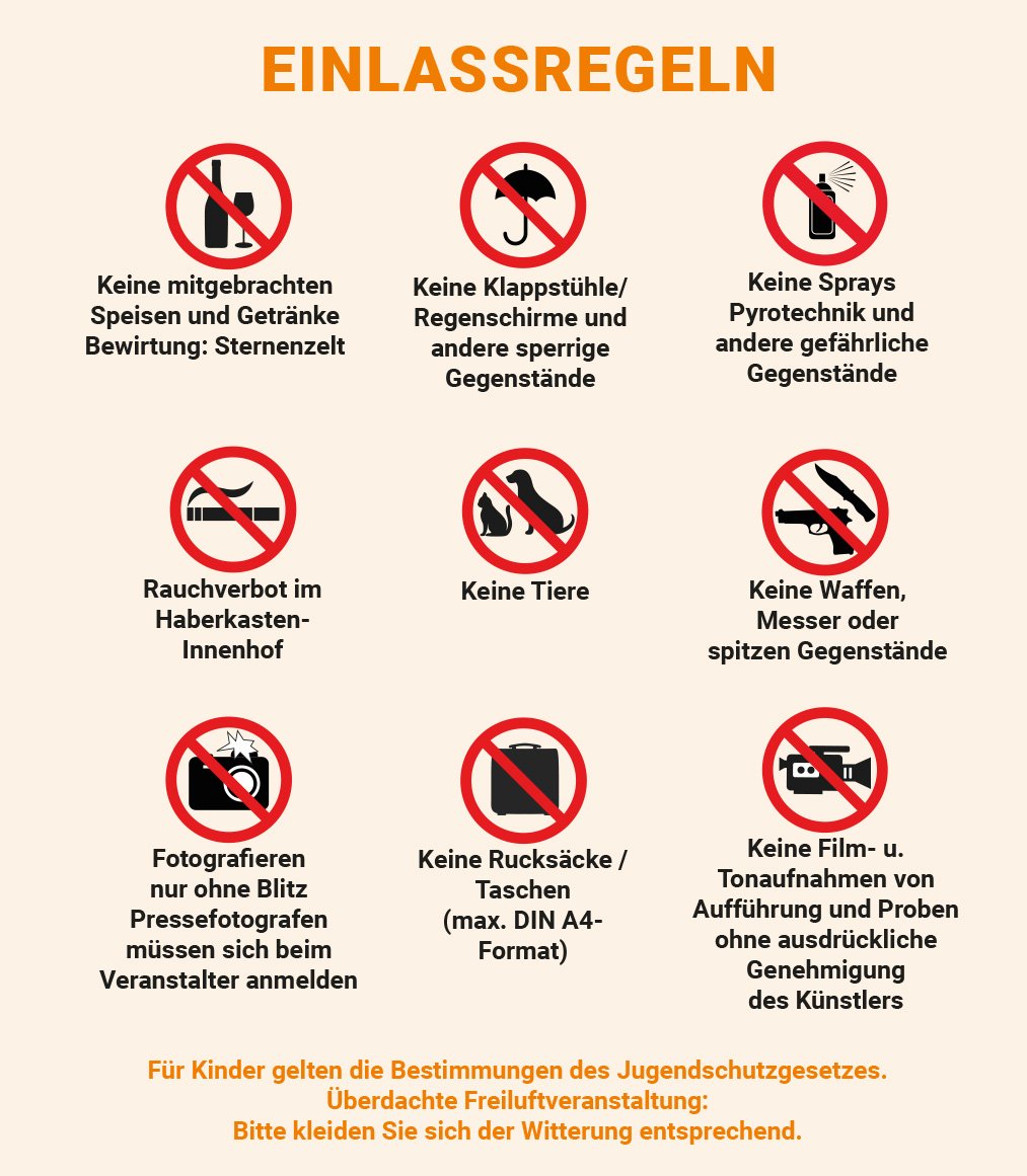 Einlassregeln Einlassregeln